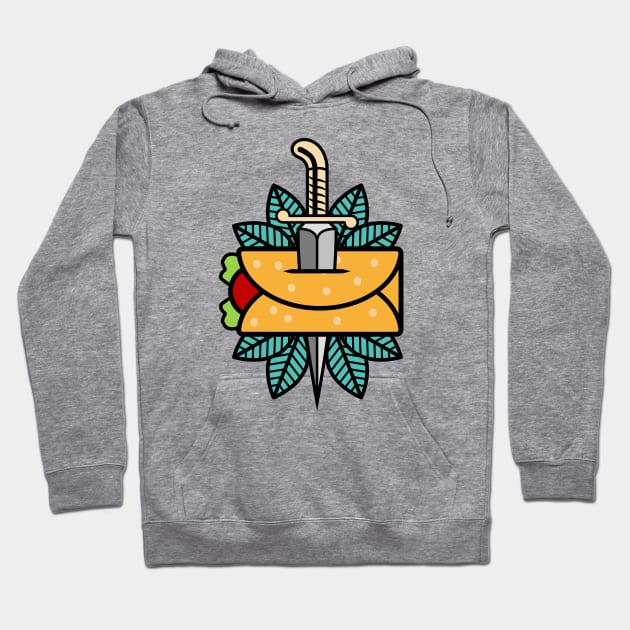 Burrito Tattoo Hoodie by Woah_Jonny